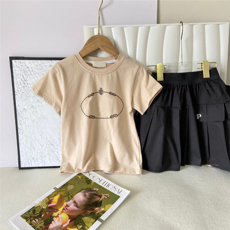 Baby Kids Designer Clothes Newest Spring Summer Children Putfits Letter Printing Girls T-shiort+Skirt Set Grils clothes