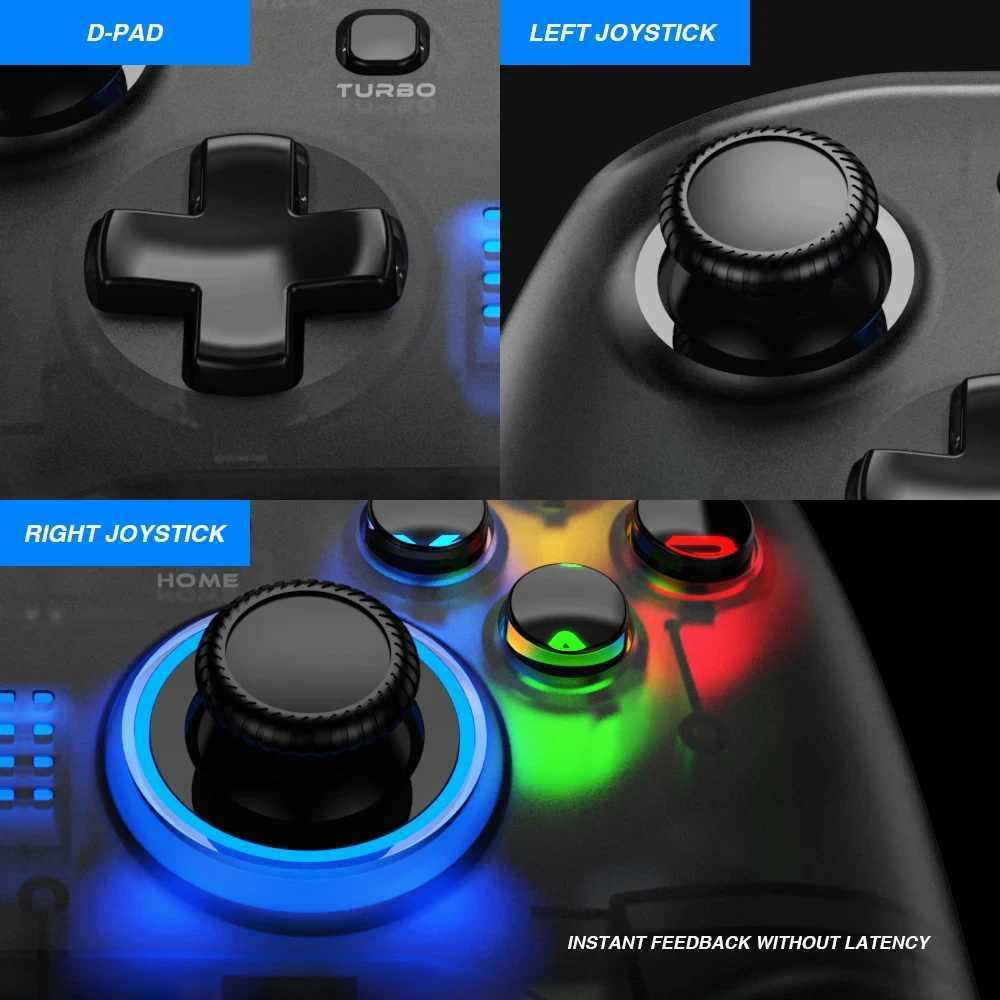 Spielcontroller Joysticks Gamessir T4W Wired Gamepad für PC Windows 7 8 10 11 USB Game Controller mit Vibration und Turbo -Funktion Joystick D240424