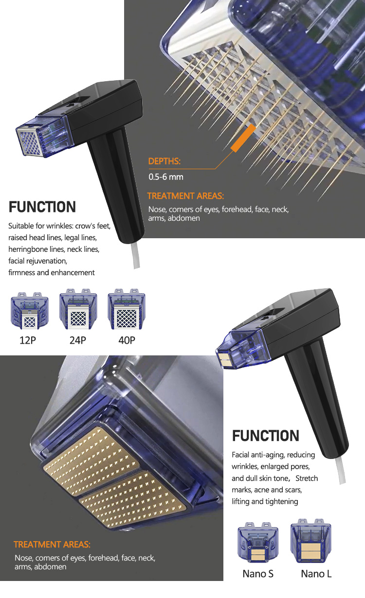 Morpheus Gold RF Fractional Microneedle Sechte Generation Maschine Morpheus 8 Entfernung Akne Narben Hautstraffung Schönheit Werkzeug Spa