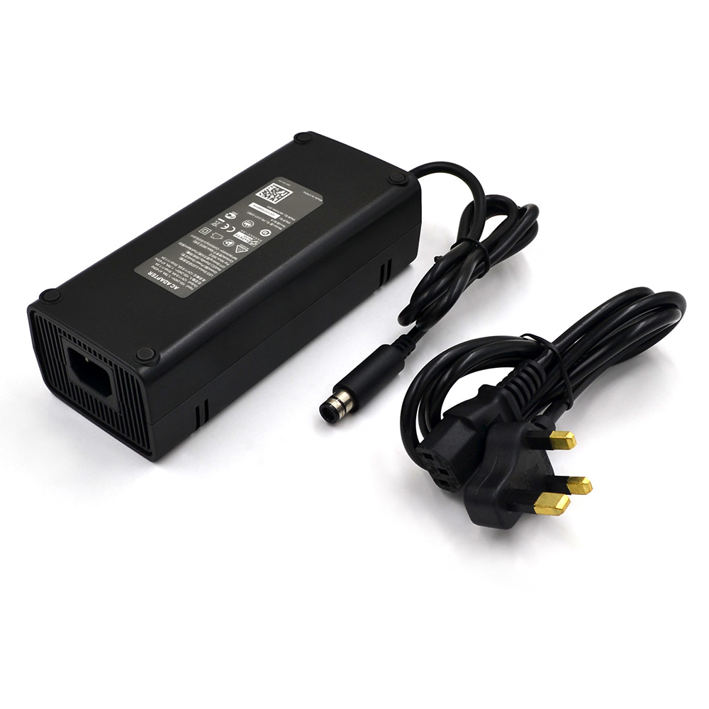 محول AC لـ X-Box 360E Console Charger Cable 115W 12V 9.6A Power Power Supply US/UK/EU/AU مع حزمة مربع