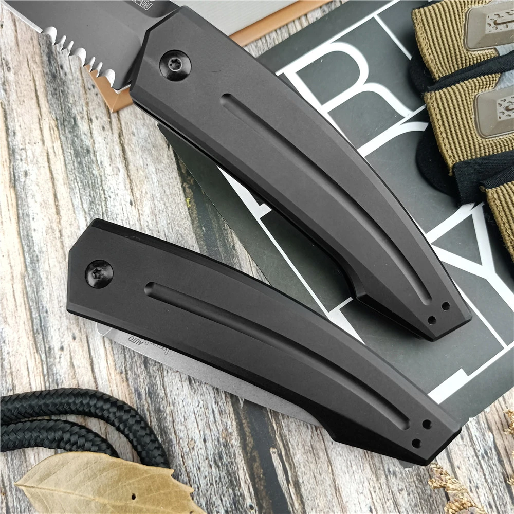 KS OUVERTISSE FAST AU au 7200 Lancez 2 couteau de poche pliant D2 Blade Aviation Aluminium Handle EDC Tactical Survival Knife Tool