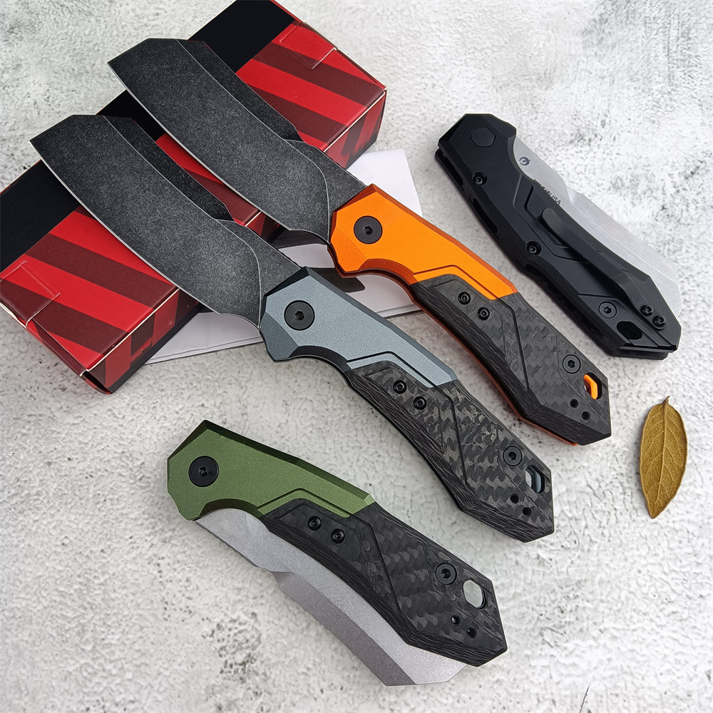 7850 Lancement 14 Couteau pliant automatique 3.28 '' D2 Tanto Point Blade en aluminium Fibre de carbone Haute dure du camping Outdoor Camping portable survivante Edc Fruit Knife