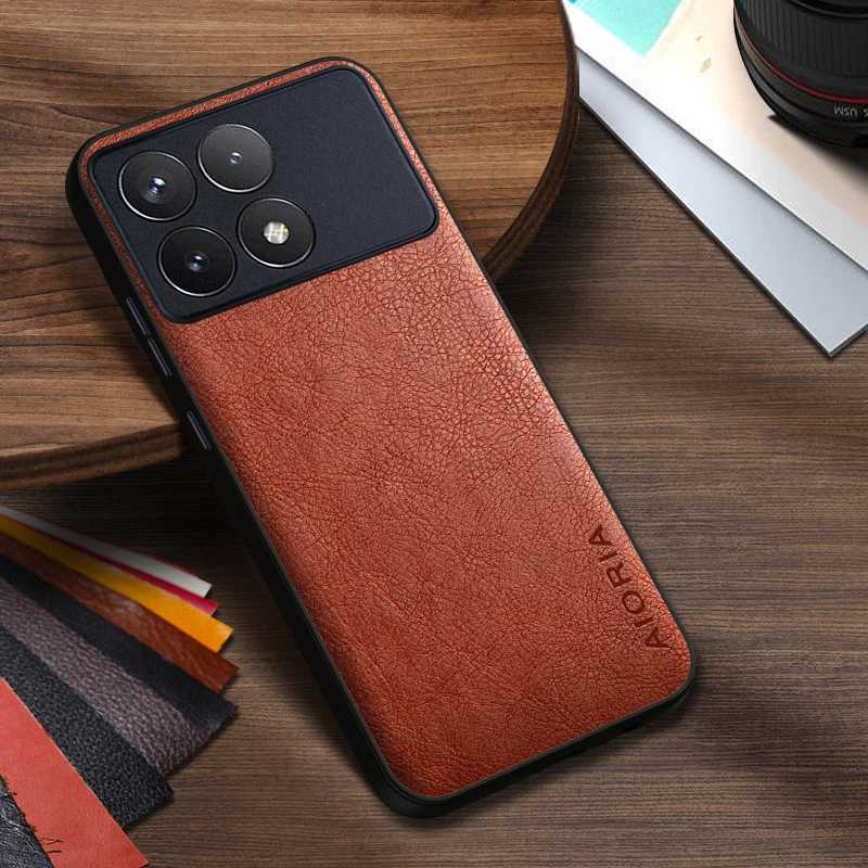 Case van mobiele telefoons Case voor X6 Pro Simple Design Luxury Leather Business Cover voor M6 Pro 4G Case D240424