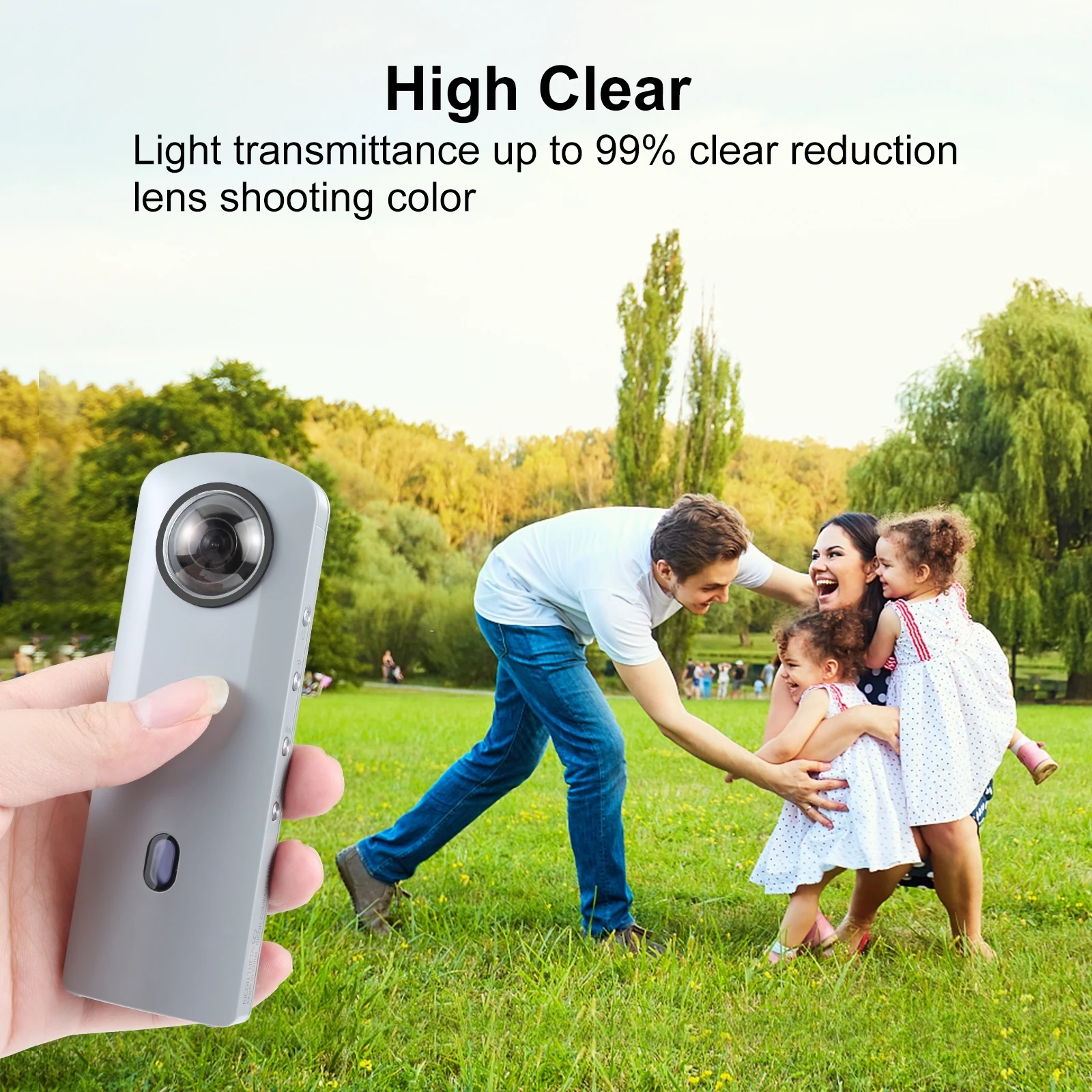 Cámaras Protector de protección de lente Puluz para Ricoh Theta SC2/S/V Cape de protección contra la lente Anticollision Cubierta para Ricoh Theta SC2 360 Accesorio