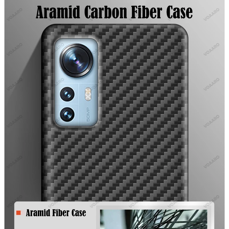 Covers 3D Funda Capa dla Xiaomi 12 Pro aramidowe etui Ultra cienka i lekka obudowa telefonu dla Xiaomi mi 12 Pro 12X prawdziwa czysta obu