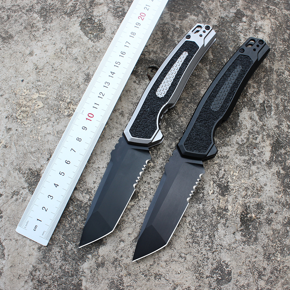 KS 7105 запуск 16 Авто -складной карманный нож Tanto Combo BSerrated Blade Aluminum Handles Outdoor Tactical Automatic Nofge Outdoor EDC Инструменты