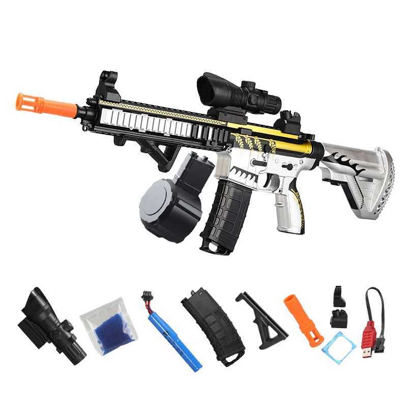 Gun Toys New M4/M416 Toy Gun Beads Boy Boy Outdoor Game Та же модель многоцветная дополнительная почтовая коробка упаковка