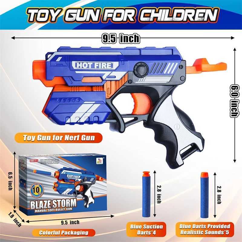 Jouets à canon tisnerf jouets manuellement balles douces pistolets explosant des jouets d'armes avec fléchettes en mousse pistolets pour garçons girls enfants et teensl2404