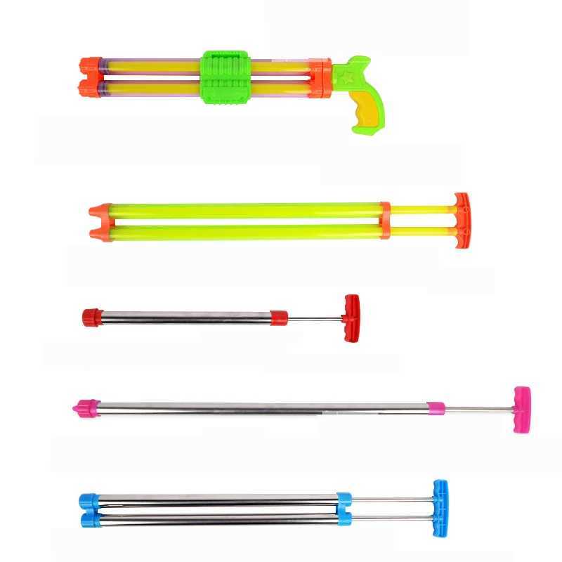 Jouets d'armes à feu extérieur amusant d'été tirant de type canon de canon en acier inoxydable pulvérisateur de natation pour enfants