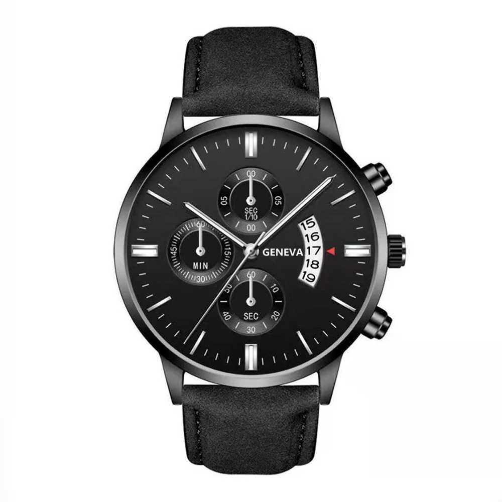 Wristwatches Men يشاهد الموضة الرياضية سبورت سبيكة سبيكة الجلود الفرقة الكوارتز الأعمال wristwatch هدية الساعة 240423