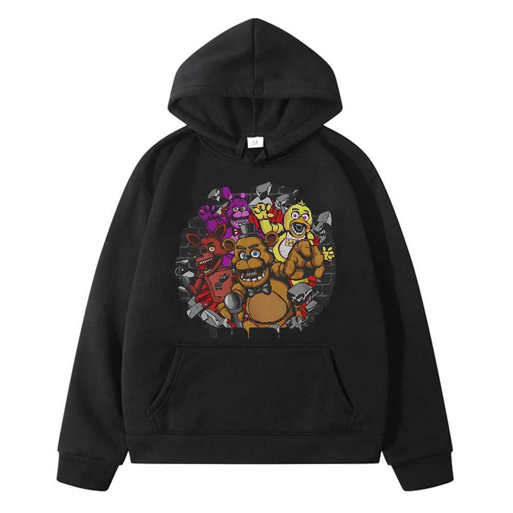 Męskie bluzy bluzy bluzy królików kawaii bluzy polarna bluza jesienna kurtka y2k sudadera fNAf anime bluza bluza chłopcy ubrania dla dzieci dziewczęta 240424