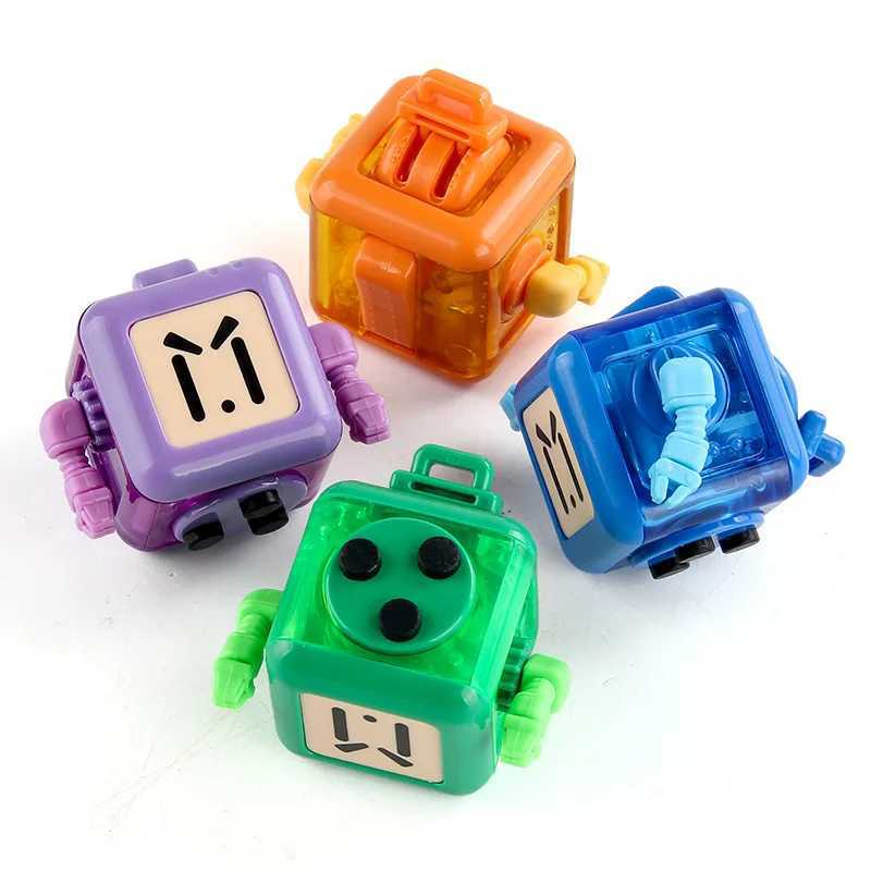 Decompression Toy Funny Big Eyes Robot Cube Decompression Toys 6sided Playable Sensory Toys Stress Relief Gifts for Children Adult d240424