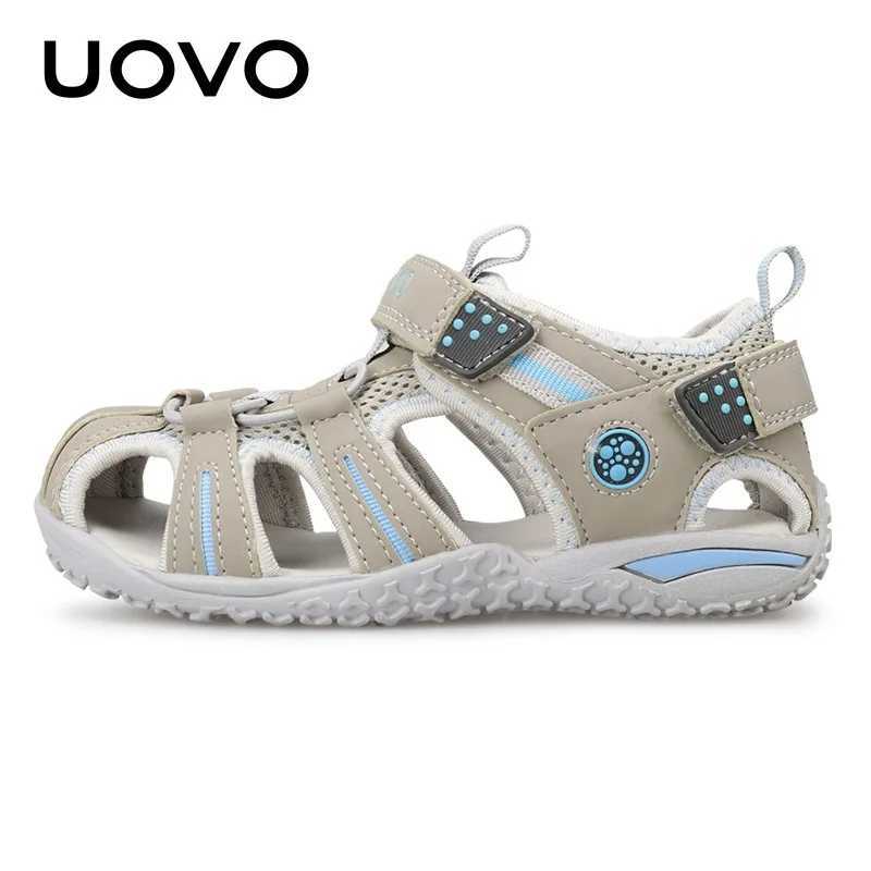 Sandalen 2022 Uovo Neuer Junge Sandalen Little Boy Beach Sandalen für Kinder große Kindermädchen Sommerschuhe Größe 2 3 4 5 6 7 8 9 10 11 12 13 Jahr 240423