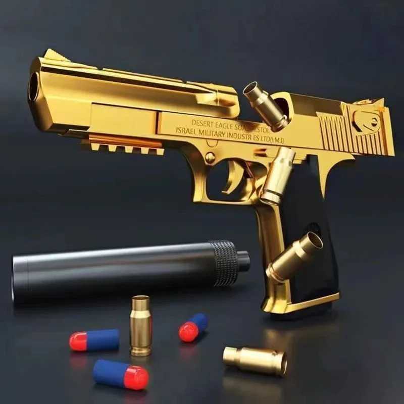 Gun Oyuncaklar Çöl Eagle G17 Yumuşak Mermi Oyuncak Gun Kabuğu Ejeksiyon Airsoft Tabanca Köpük Başlatıcı CS Çekim Oyunları Çocuklar İçin Silahlar Hediye2404