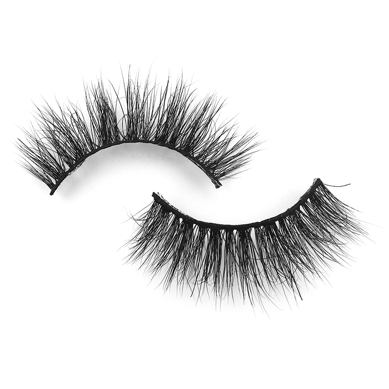 1 par 100%Pure Handmade Full Strip Eyelash Extension Natural Curl Soft Fluffy Cotton Black Band Eyelashes Privatetikett