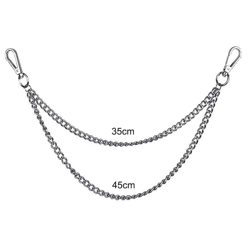 Riemen metaal punk rock gelaagde ketting sleutelhangers voor mannen dames taille sleutel ketting portemonnee jeans hiphop broek riem ketens sieraden accessoires 240423