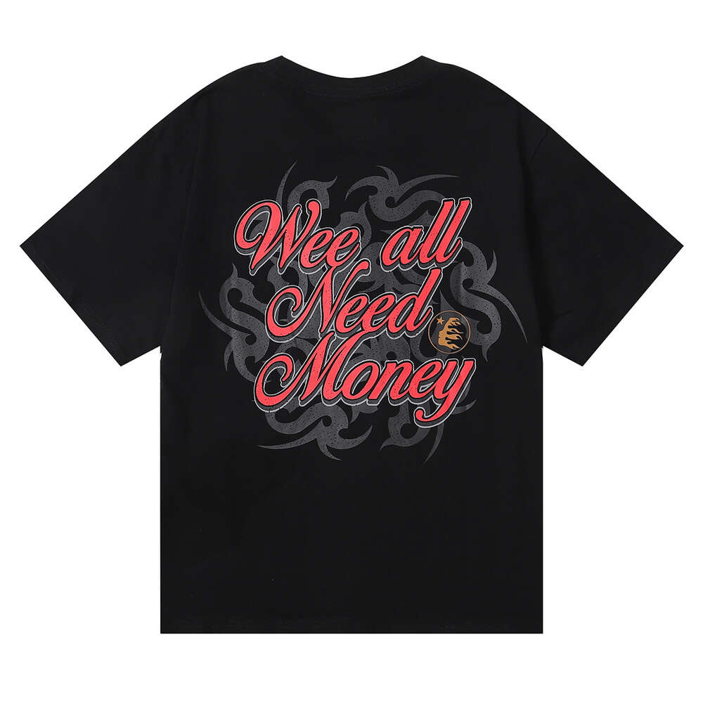 Men's T-shirts High Street Fashion Hellstar Creative Fun Staring Eye Print Double Yarn Casual Short Sleeved T-shirt for Men and Women