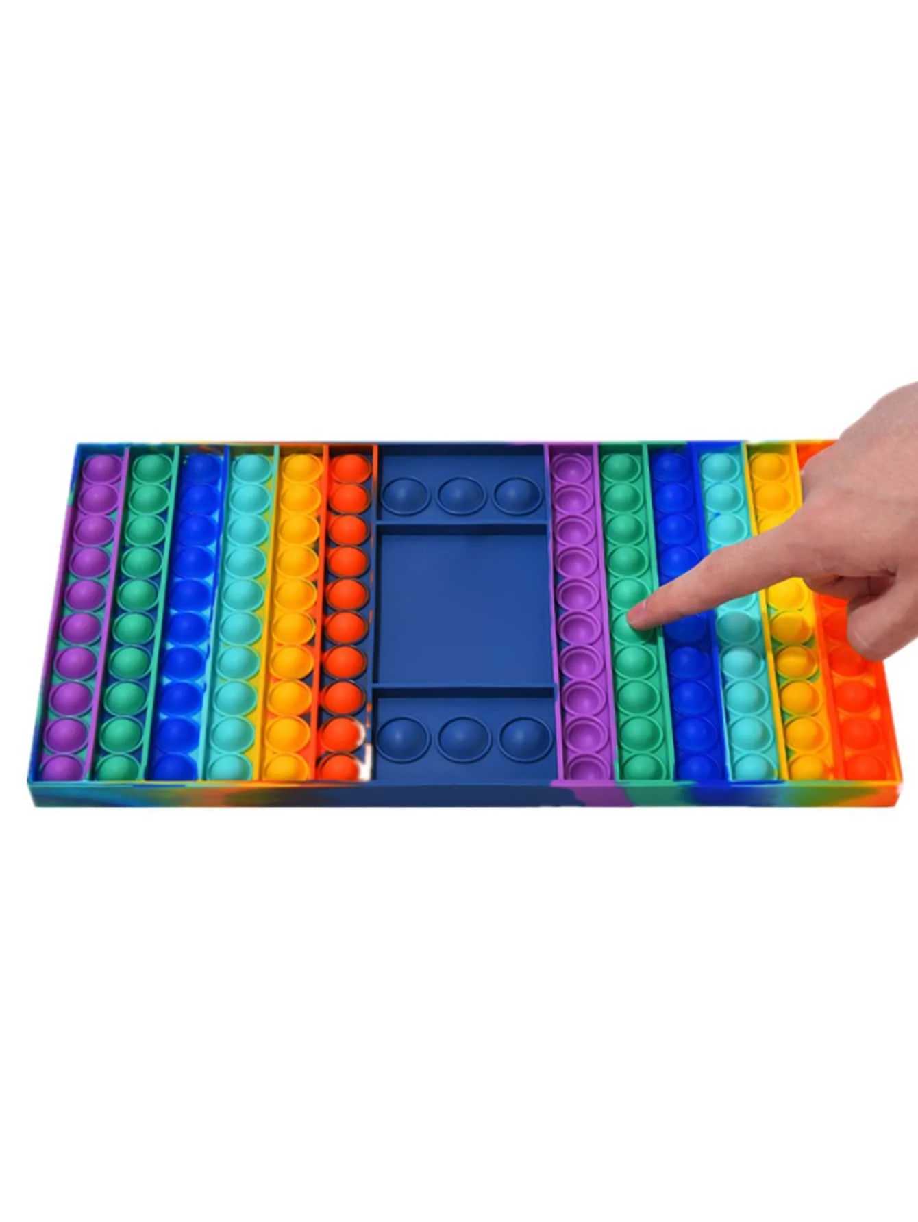 Dekompression Spielzeug -Multicolor Desktop Puzzle Schachbrettspielzeug Pop Push Blase Zappelspielzeug Antistress Jungen und Mädchen Anti-Stressspielzeug Stress Reli D240424