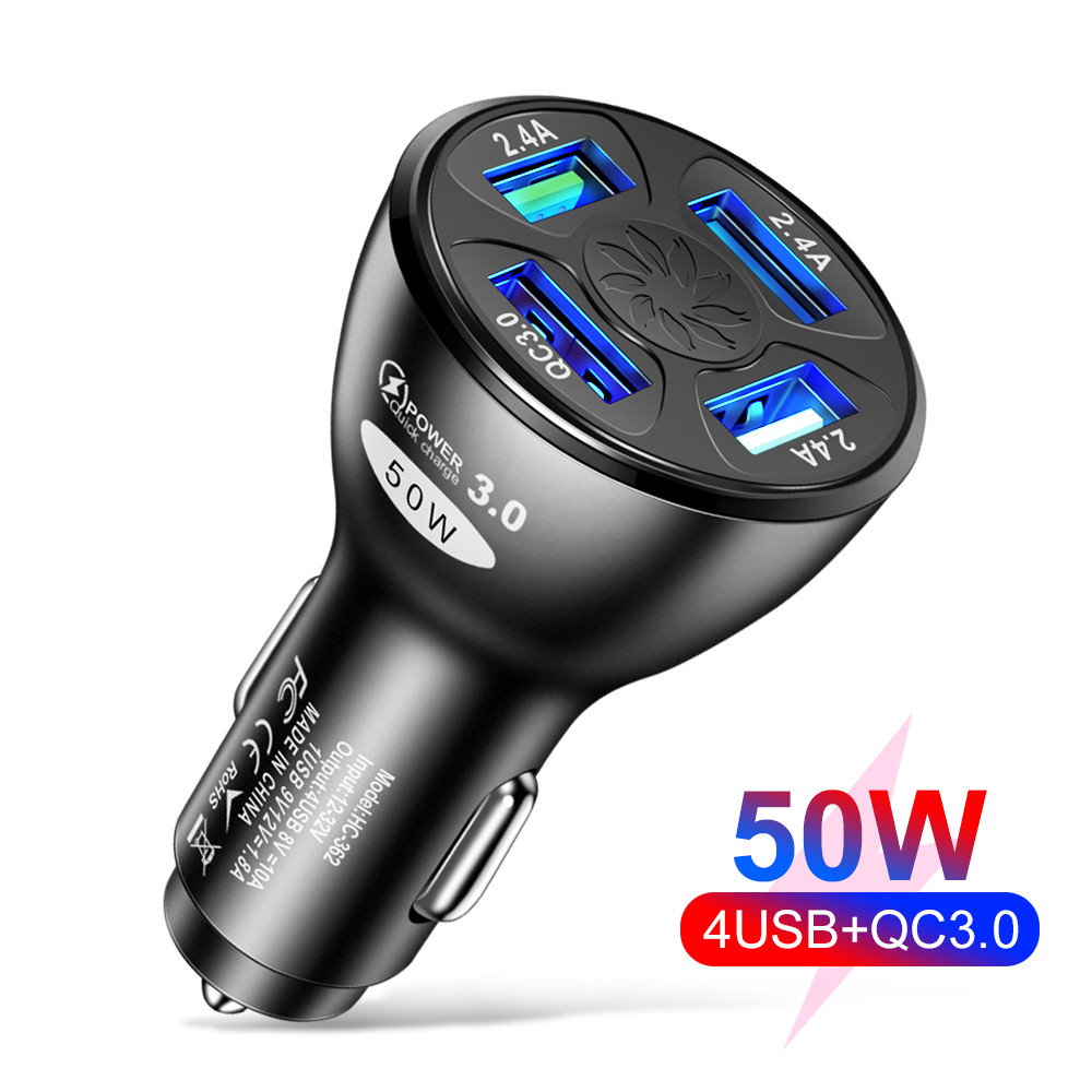 50W PD ładowarka samochodowa USB Typ C A Szybkie adapter cygar logawk gniazdo smartfon Super Ultra oryginalne szybkie ładowanie dla iPhone'a 15 14 plus 13 12 11 SAMSUNG S24 S23 S22