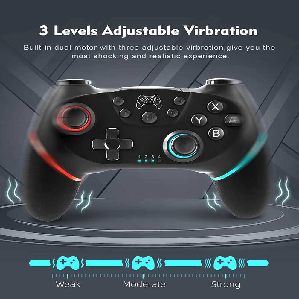 Kontrolery gier joysticks kompatybilny z Bluetooth kontroler bezprzewodowy dla przełącznika/NS Lite/NS OLED Gamepad Control dla joysticka z Android PC z 6-osiową D240424