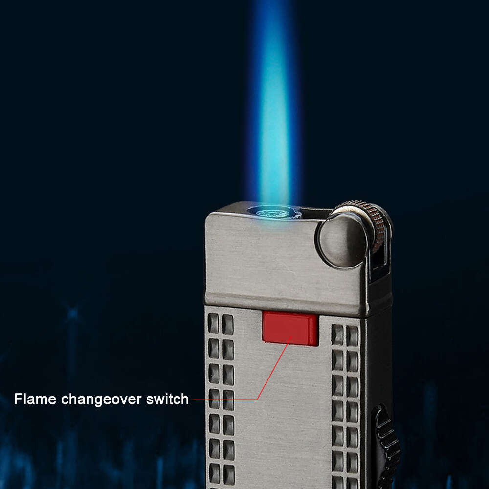 Creative Refillable Butane Without Gas Torch Lighter Ultrathin Windproof Jet Flame Open Fire Cigarette Lighters Cool Gadgets For Men