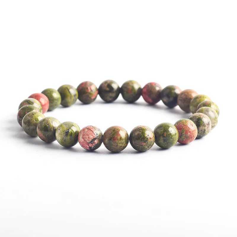 Bracciale in pietra naturale genuina in rilievo Mano fiore naturale gembo di gemma di gemme perle donne in stile boemia in stile elastico bracciale all'ingrosso 240423 240423