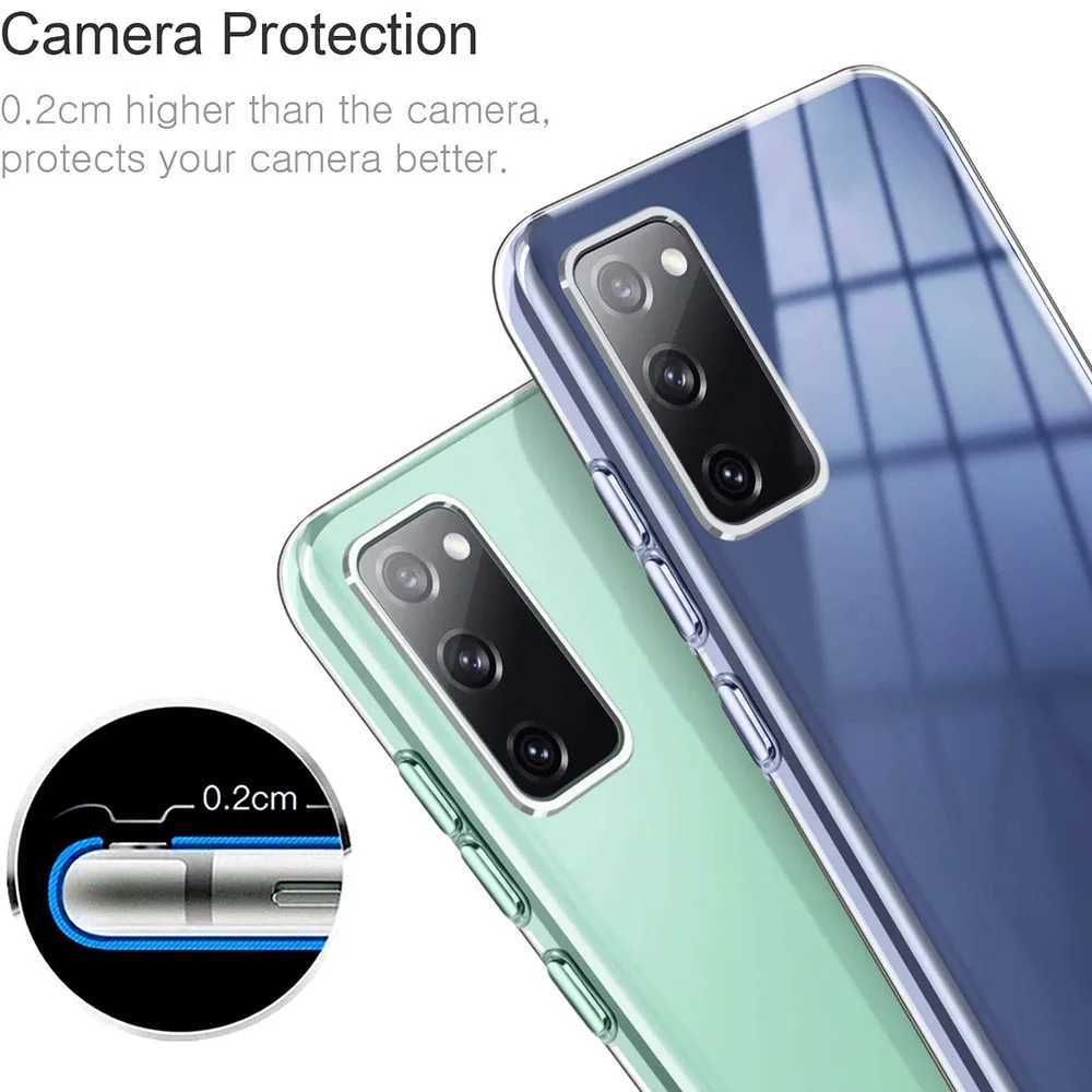 Cell Phone Cases Ultra Thin Soft Case For Samsung Galaxy S23 S22 S21 S20 Note 20 Ultra 10 S10 S9 Plus 9 8 Clear Silicone Back Case Cover Shell 240423