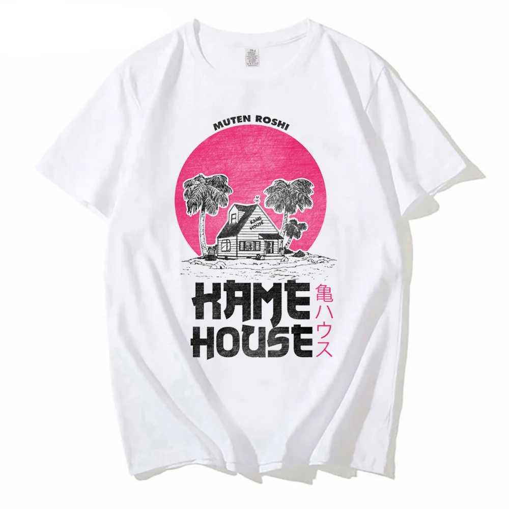 T-shirt féminin Mode d'été Mens surdimensionné Tshirt Turtle School Kame House Pink Primp plus taille T-shirt Streetwear décontracté Big Tal Tops Mâle 240423