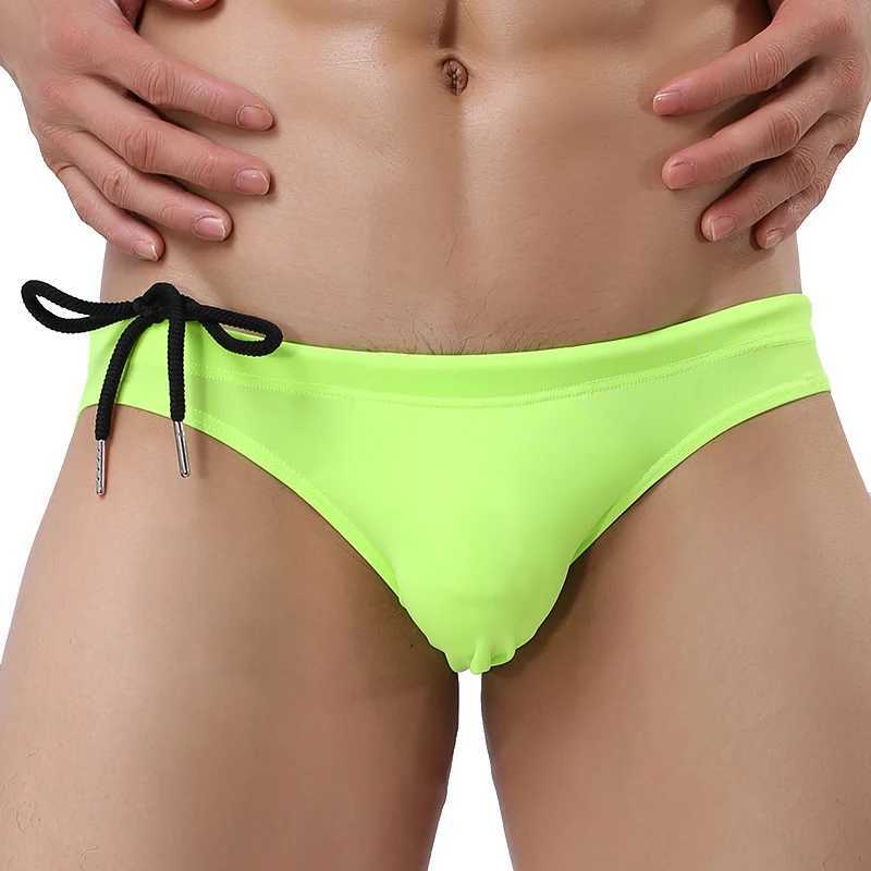 Men's Swimwear New Swimsuit Sexy Swimwear Men Brief Swimming Trunks for Bathing Suit Men Swimwear Shorts d240424