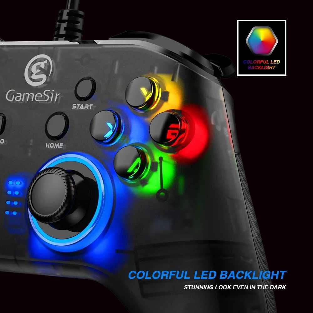 Spielcontroller Joysticks Gamessir T4W Wired Gamepad für PC Windows 7 8 10 11 USB Game Controller mit Vibration und Turbo -Funktion Joystick D240424