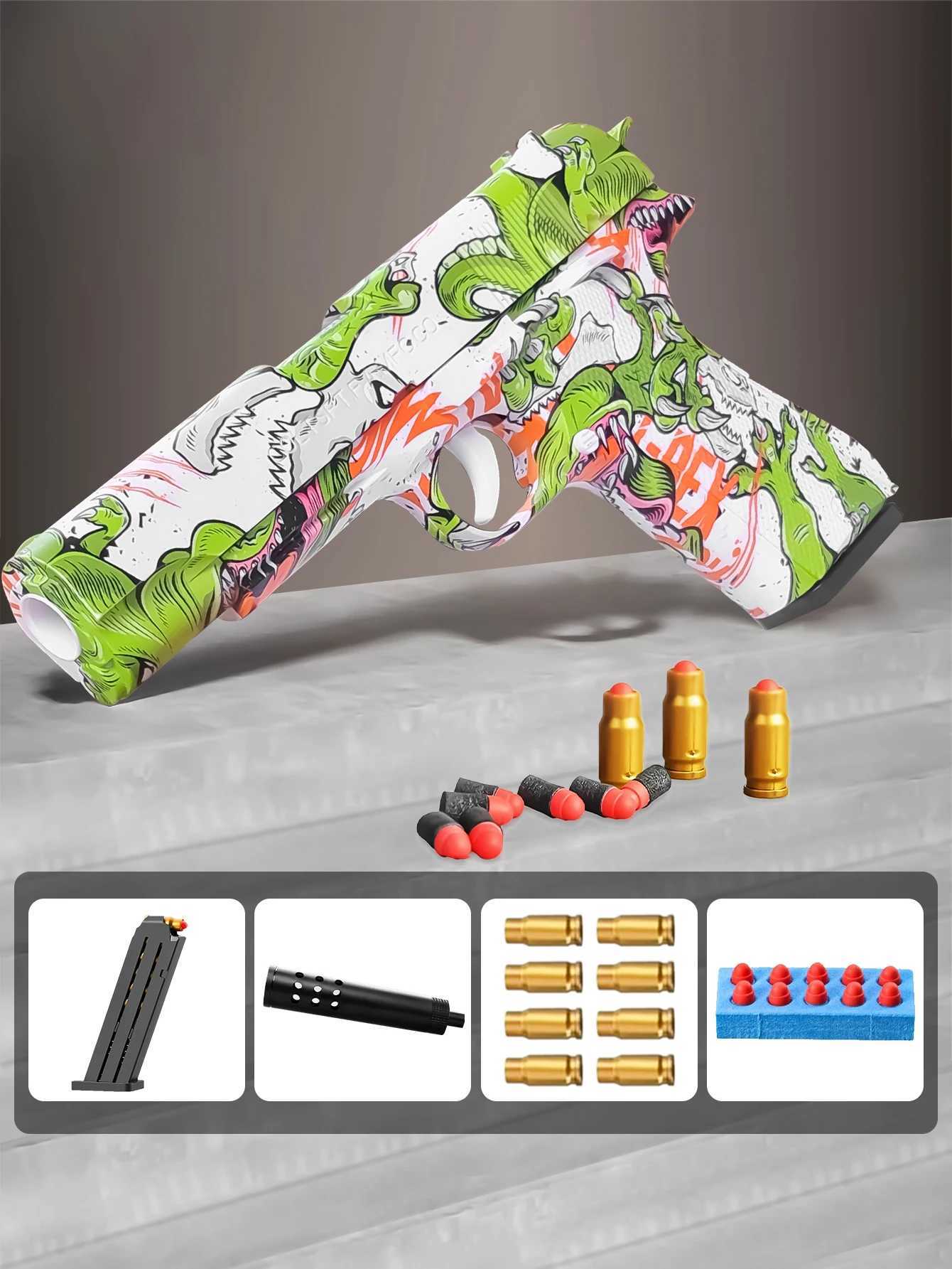 ألعاب السلاح قذيفة القذف الرصاص الناعم لعبة الأسلحة للأولاد Girls Tiktok Gun Pistol Boys Giftl2404