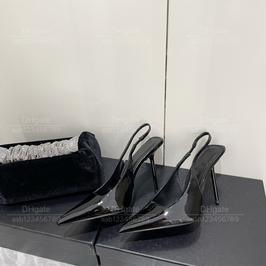 sandali designer di qualità a specchio top sandali di marca di stili classici sandali da donna a punta di punta tallone a spillo da 10 cm sandali con tacco alto avvolgenti di.