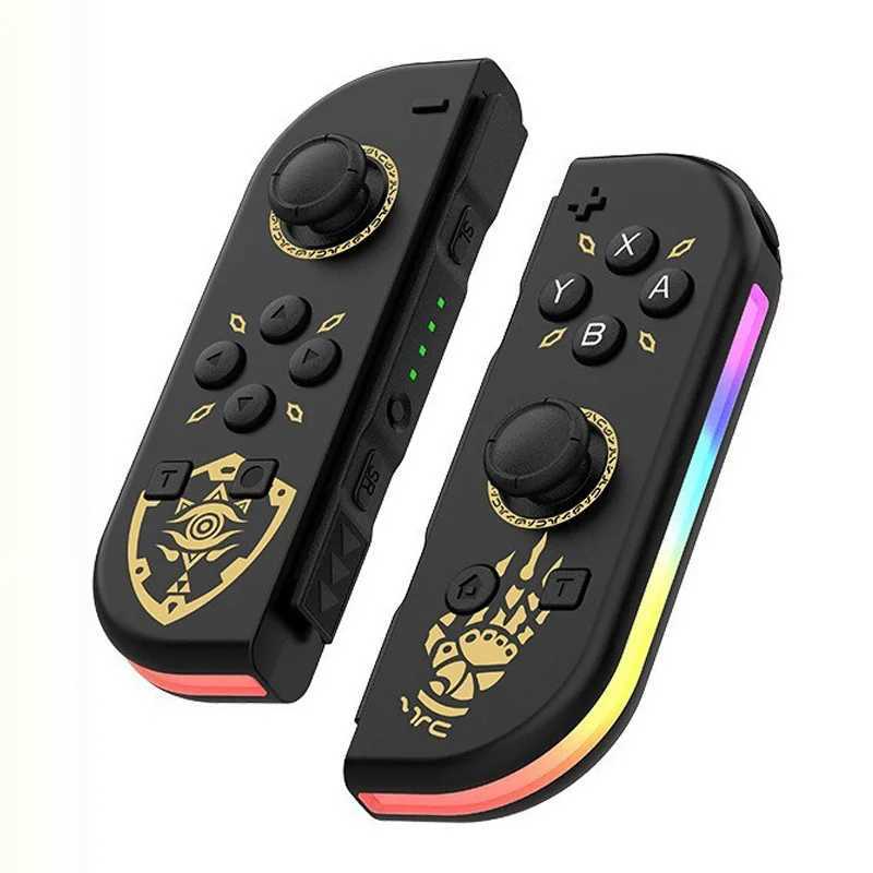 Game ContROllers Joysticks BT 5.2 Joy ContROller RGB LED Switch L/R Joypad for Switch/Lite/Oled JoyCon Gamepads Joystick with Dual Vibration d240424