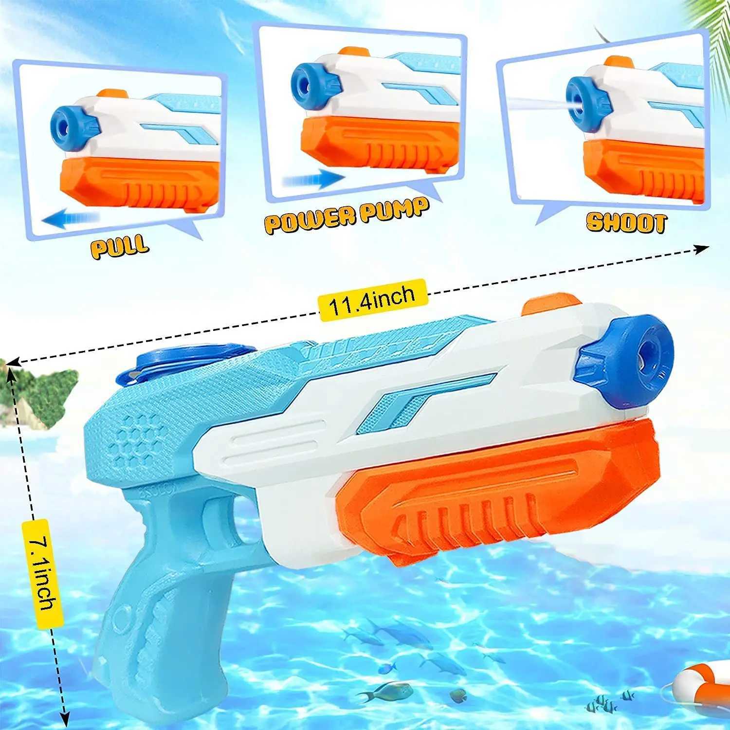 Silah oyuncakları 2 adet su tabancaları yaz Soaker Squirt Guns 600cc çocuklar için erkek kızlar yetişkinler 2 paket açık hava oyuncak yüzme havuzu avlusu çim plaj2404