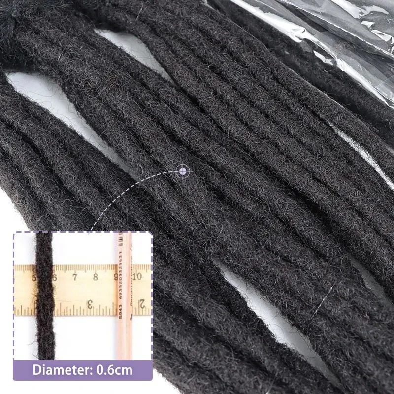 Dreadlock Human Hair For Women Straight Curly End Natural Color Loc Hair Braids Crochet Hair Bulk Braiding6-30 240409