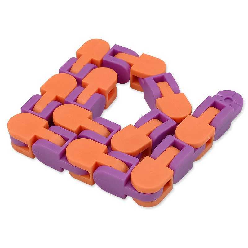 Декомпрессионная игрушка 24 узла дурацкие треки Snap и Click Fidget Antistress Chain Toy для детей детской велосипедной цепи снятия стресса взрослые сенсорные подарки D240424