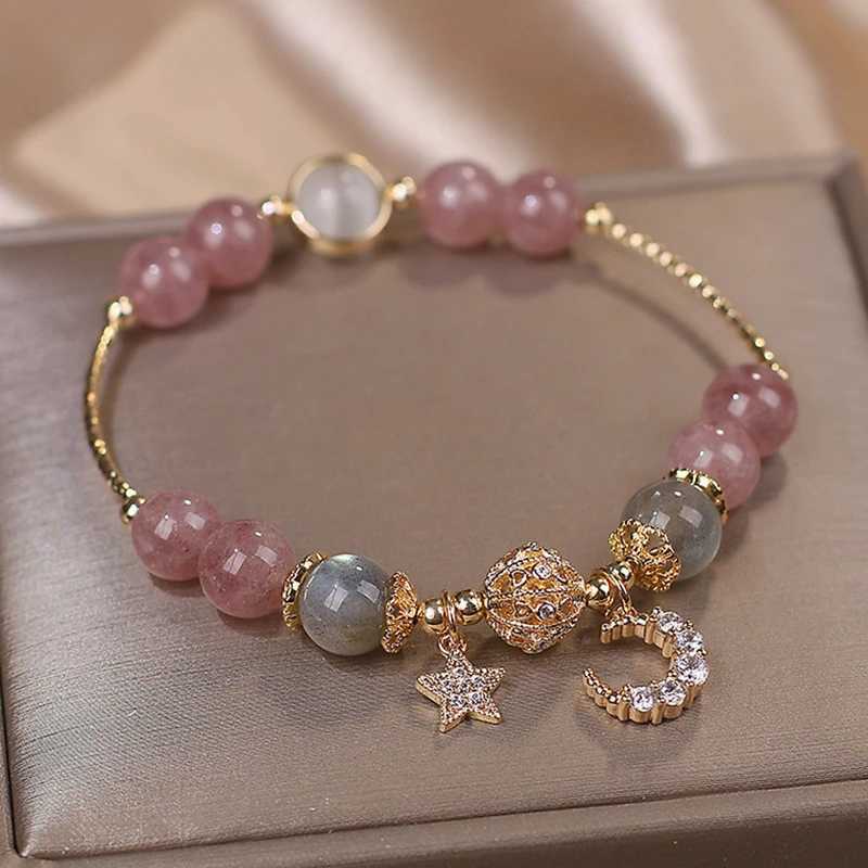 Kralen unieke mode firecracker kristal kralen armband vriendschap glazen armbanden voor meisjes star moon cloud bloemen sieraden 240423