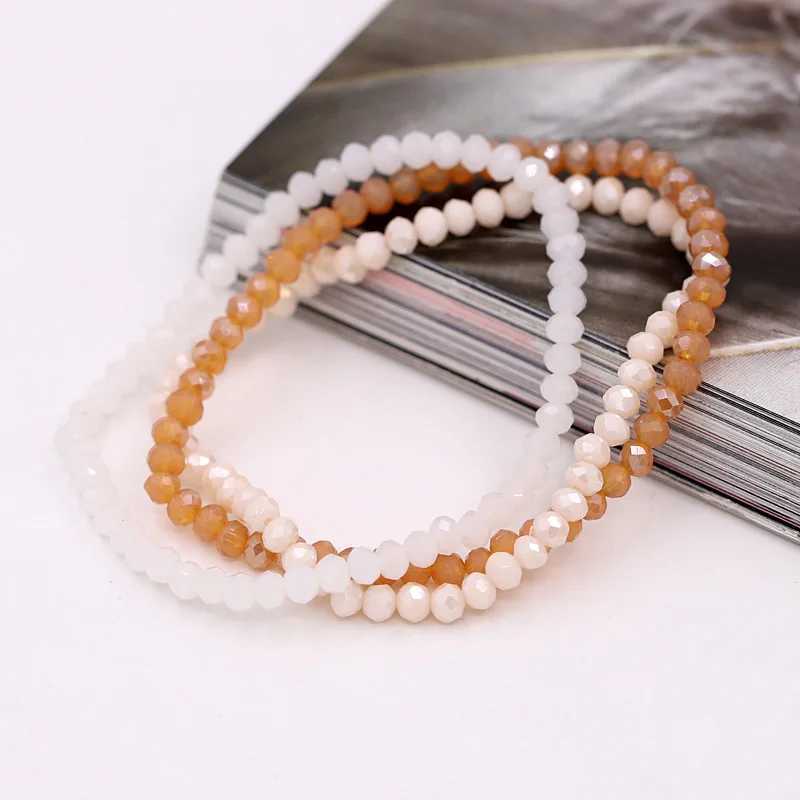 Bracelets perlées en cristal coloré Fashion femmes bijoux bijoux combinaison multicolore bracelet bohemian accessoires cadeaux 240423