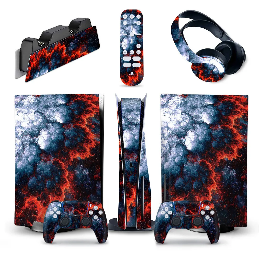 Stickers 5 in Skin Sticker For PlayStation5 Disk Edition Console Antislip Stickers For SONY PS 5 Controller Gameing Accessories