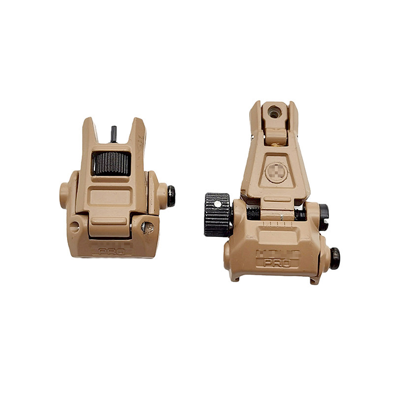 Tactical PRO Gen3 Front and Rear Sight Set Back Up Foldable Flip Sight Compact Mini Optics Rifle Hunting Picatinny Weaver Rail Full Metal Construction