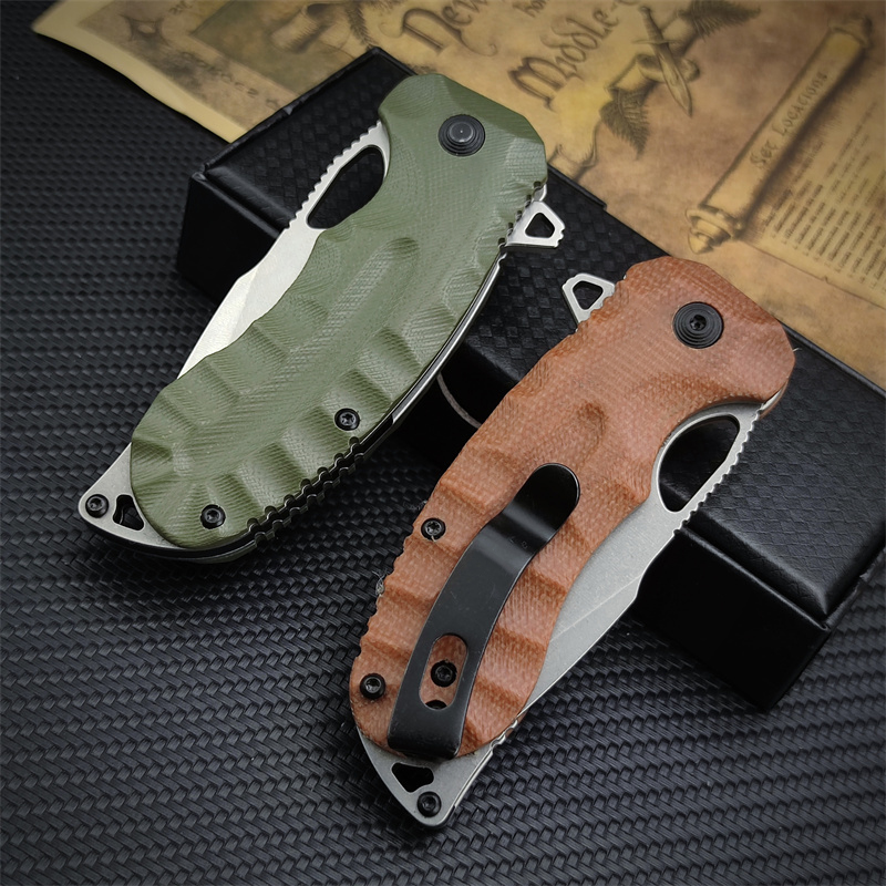 4 Modellen Kiku XR LTE Mini Flipper Vouwmes 2.83''CTS-XHP Satin Plain Blade Natuurlijk linnen Micarta handgrepen Mini Makkelijk te dragen Outdoor Hunting Wandel Pocket Knife 3300