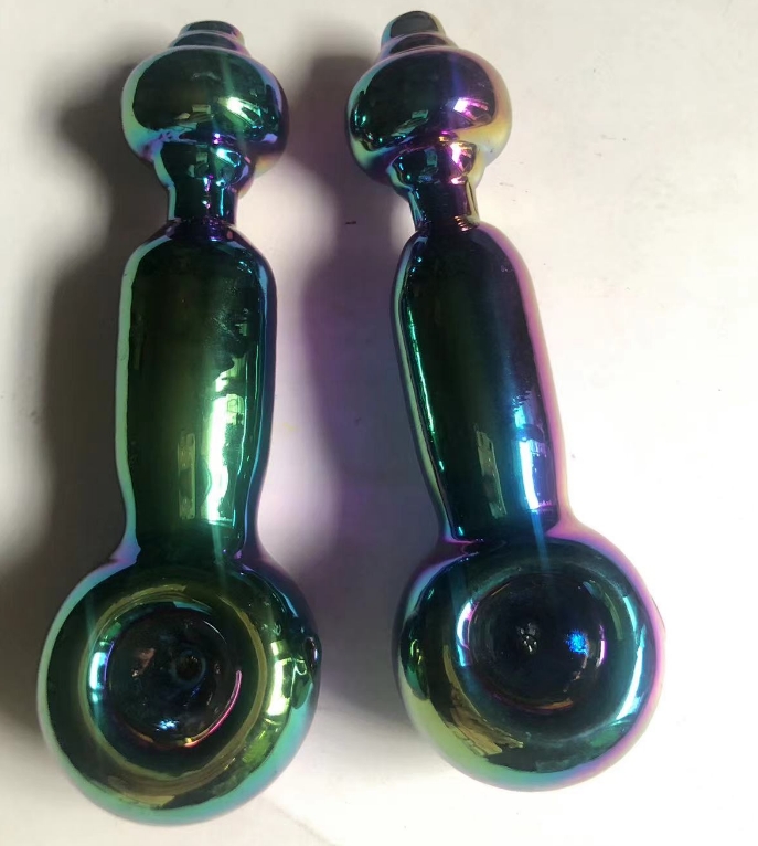 Beautiful Heavy Glass Smoking Tobacco Hand Pipes 14cm One Hitter Cigarette Filters Herbal Oil Burners Pipe Bowl Tool Accessories