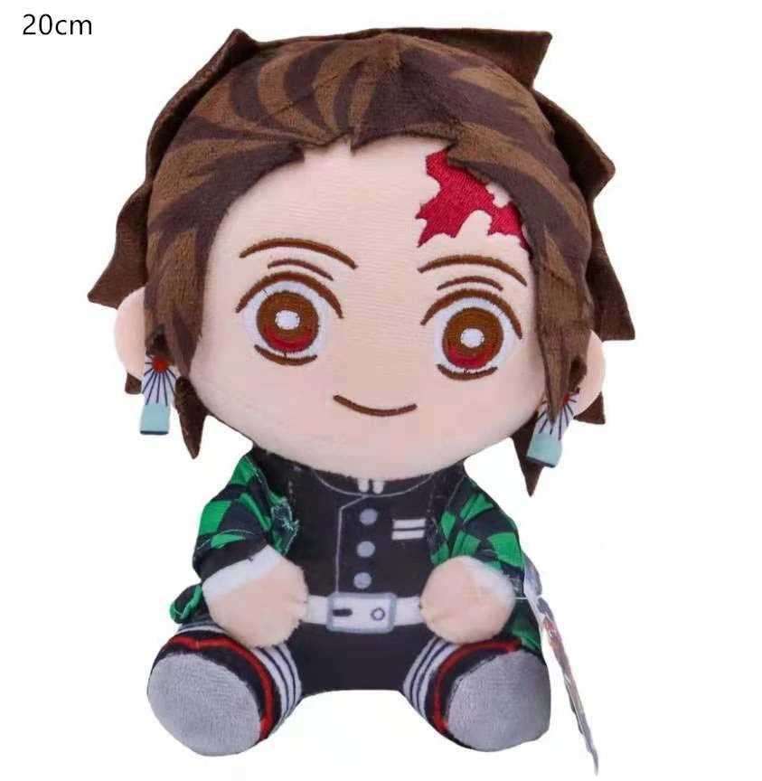 Poux en peluche 20 cm Slayer Demon Kimetsu no Yaiba Nezuko Tanjirou Douma Makomo Kochou Shinobu Figure mignonne Poux en peluche Toy Giftl2404