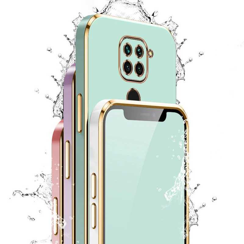 Case di telefonia cellulare Redmi Nota 9 Caso Redmi Nota 9 Copritura di lusso Placcatura quadrata Shock Protep Cover D240424