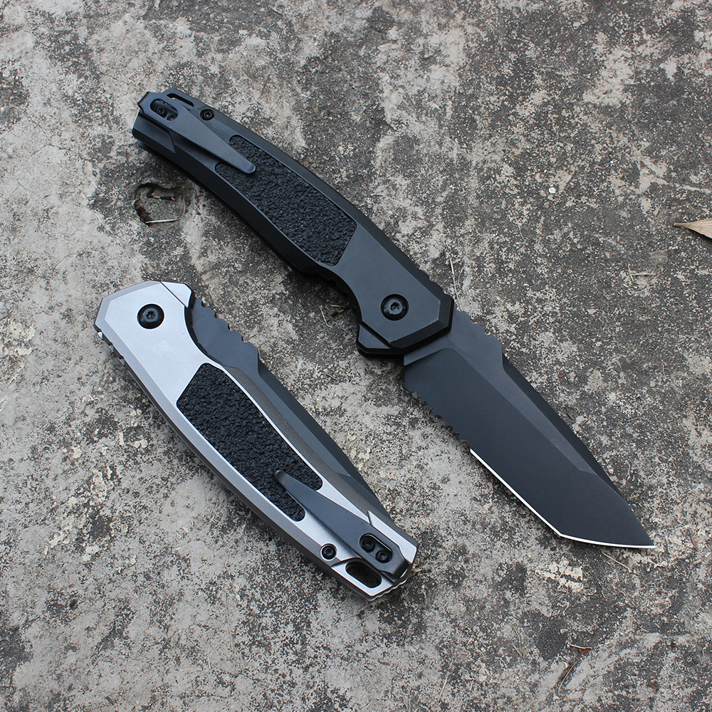 KS 7105 запуск 16 Авто -складной карманный нож Tanto Combo BSerrated Blade Aluminum Handles Outdoor Tactical Automatic Nofge Outdoor EDC Инструменты