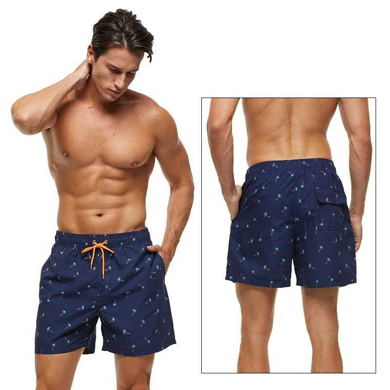 Men's Swimwear Datifer Brand Shorts de praia Summer Summer Quick Dry Mens Swimsuits Man Swim Turnks Surf Swimwear Male Athletic Running Gym Pants D240424