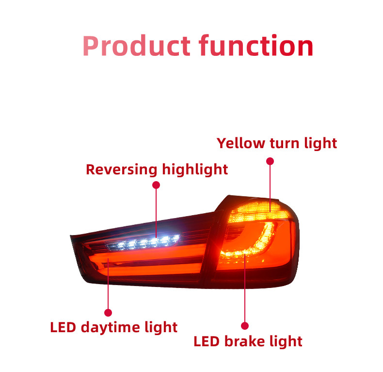 Dla Mitsubishi ASX LED tyillight 2011-20 18 ASX Ton Light Hamule Stop Ostrzeżenie Turn Sygnał odblaskowy