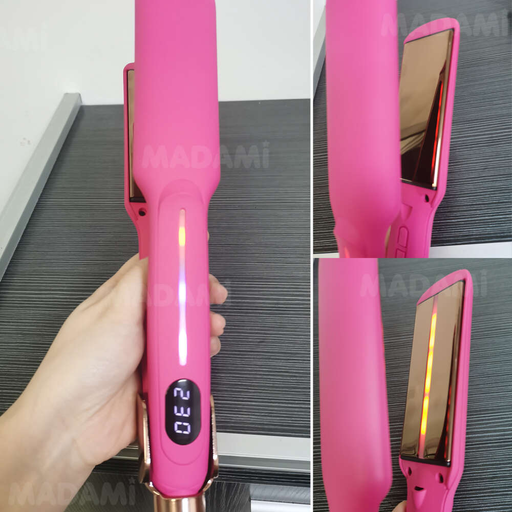 Infrared Hair Straightener Curler Titanium Plate Fast Heating Flat Iron 230 / 450F Professional Salon Styling Tool 110V-240V