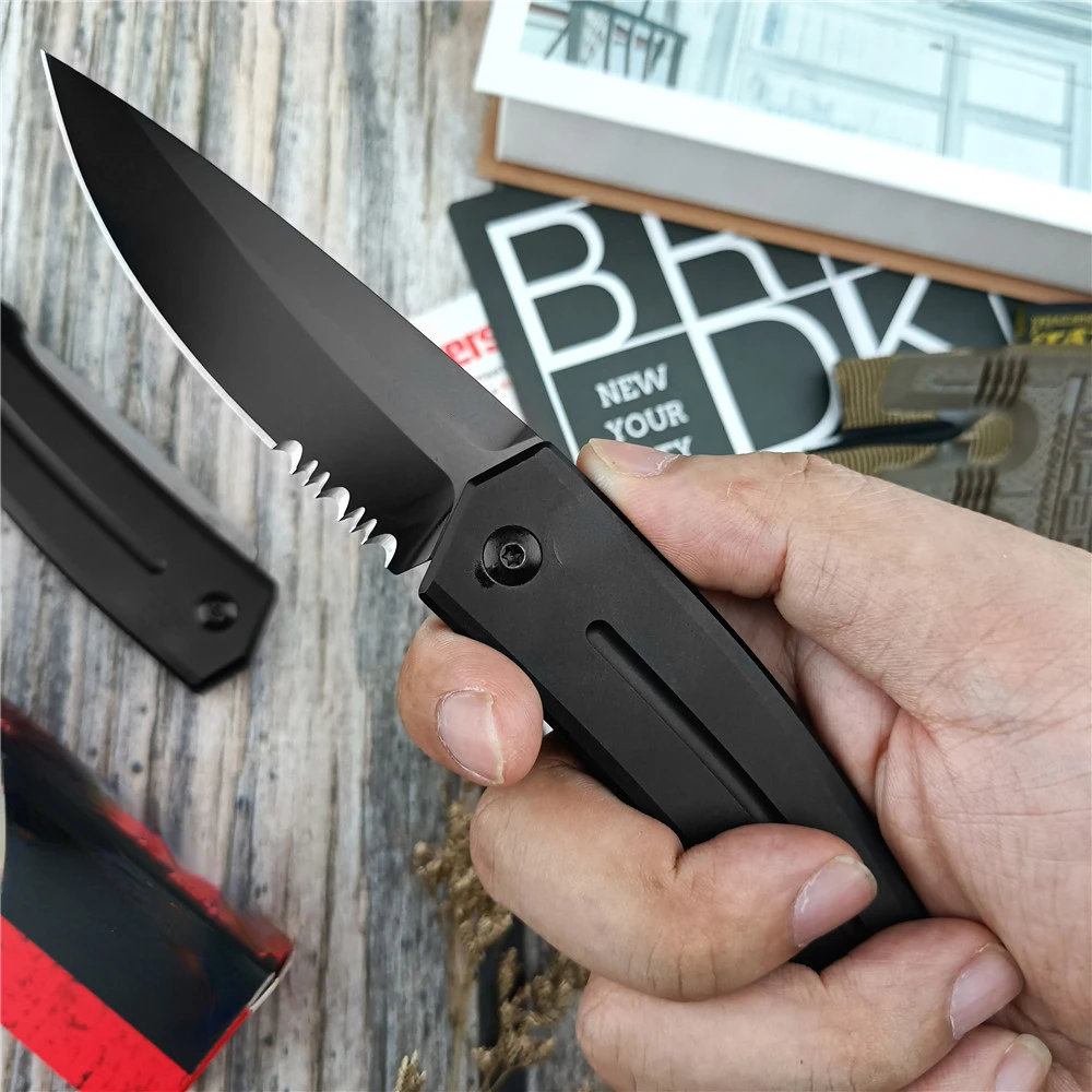 KS OUVERTISSE FAST AU au 7200 Lancez 2 couteau de poche pliant D2 Blade Aviation Aluminium Handle EDC Tactical Survival Knife Tool