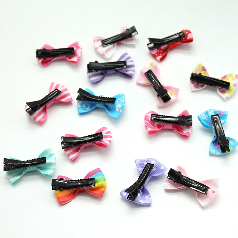 Accessories / Hair Accessories Small hair clips for girls Mini 3cm Bow Sweet Printing Baby Girl Kids Hairpins Children Barrette